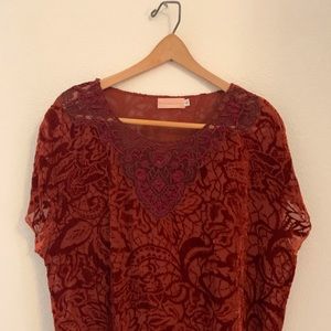 Johnny Was burned velvet top